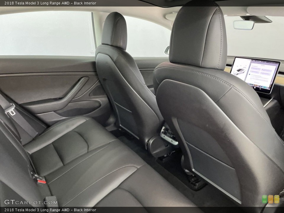 Black Interior Rear Seat for the 2018 Tesla Model 3 Long Range AWD #146451796