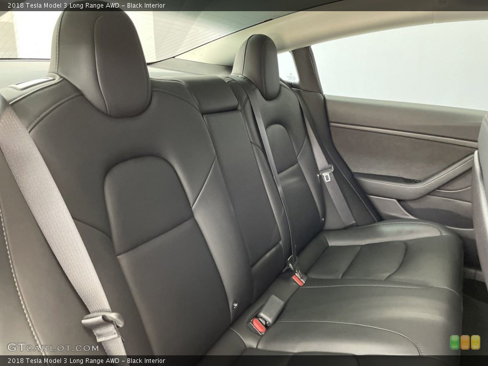 Black Interior Rear Seat for the 2018 Tesla Model 3 Long Range AWD #146451814