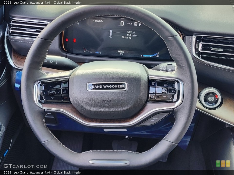 Global Black Interior Steering Wheel for the 2023 Jeep Grand Wagoneer 4x4 #146452009