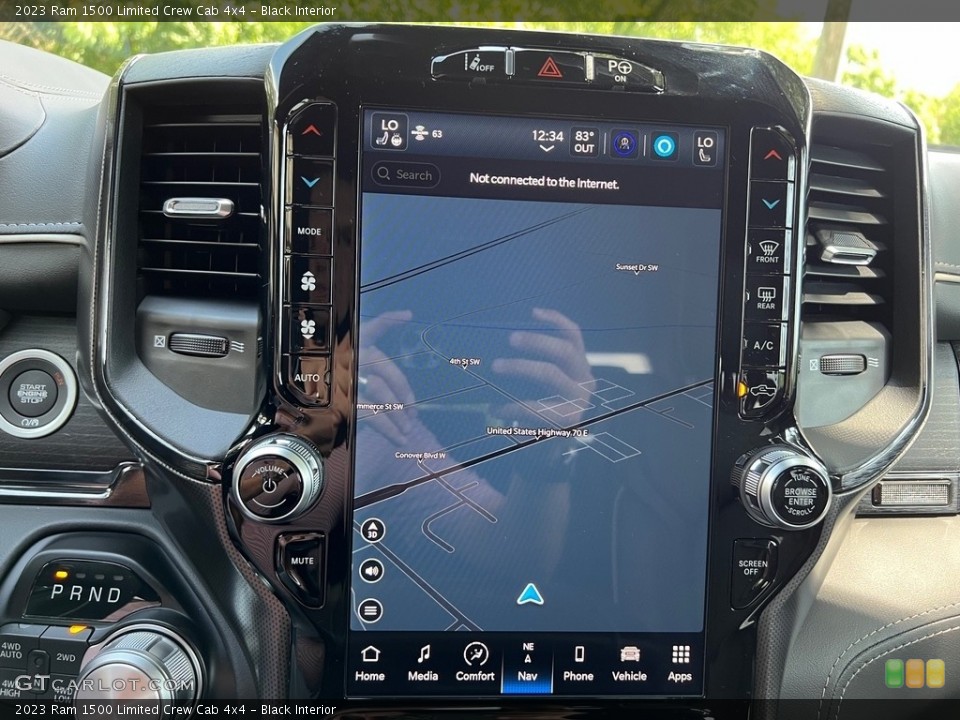 Black Interior Navigation for the 2023 Ram 1500 Limited Crew Cab 4x4 #146452828