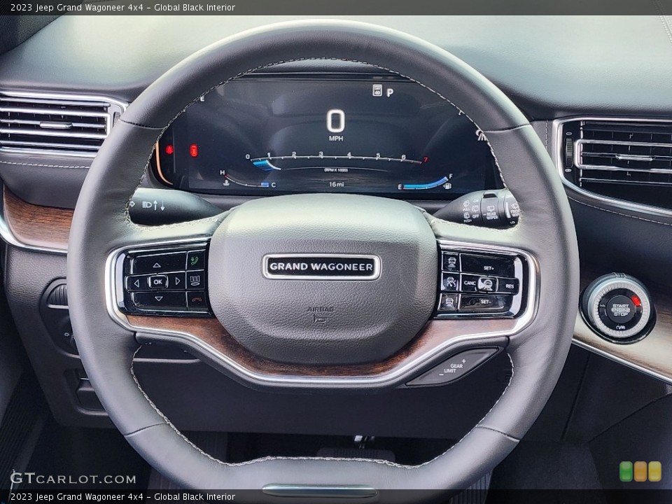 Global Black Interior Steering Wheel for the 2023 Jeep Grand Wagoneer 4x4 #146452893