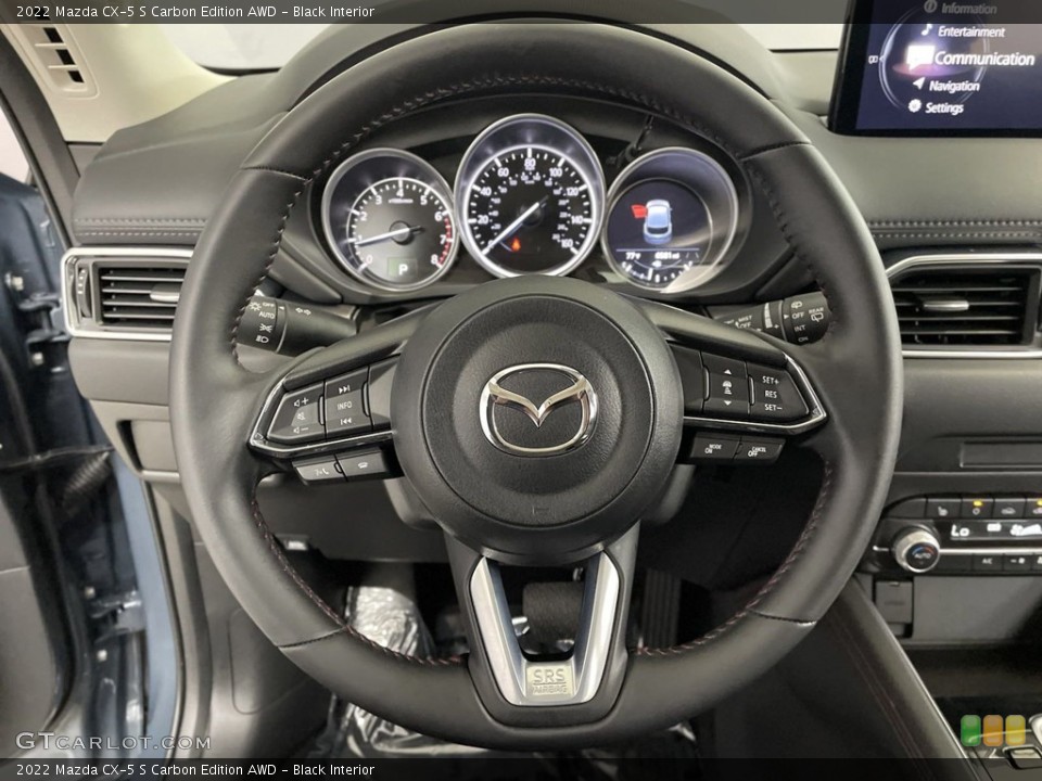 Black Interior Steering Wheel for the 2022 Mazda CX-5 S Carbon Edition AWD #146453128