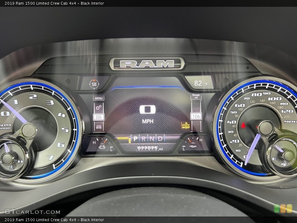 Black Interior Gauges for the 2019 Ram 1500 Limited Crew Cab 4x4 #146453333