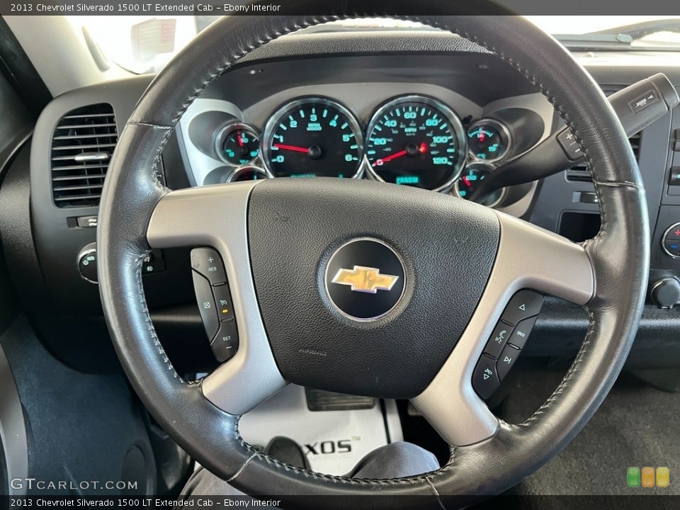 Ebony Interior Steering Wheel for the 2013 Chevrolet Silverado 1500 LT Extended Cab #146455848