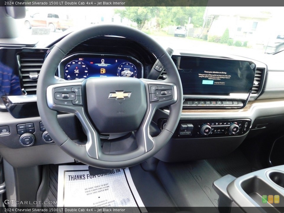 Jet Black Interior Dashboard for the 2024 Chevrolet Silverado 1500 LT Double Cab 4x4 #146455849