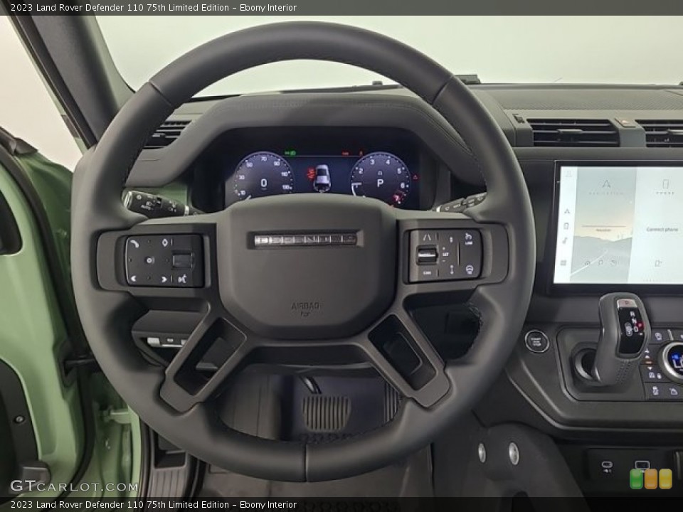 Ebony Interior Steering Wheel for the 2023 Land Rover Defender 110 75th Limited Edition #146456004