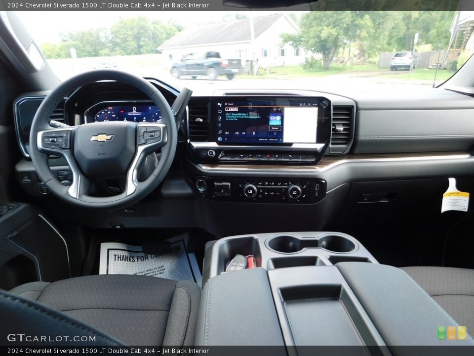 Jet Black Interior Dashboard for the 2024 Chevrolet Silverado 1500 LT Double Cab 4x4 #146456150