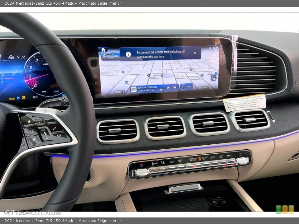 Macchiato Beige Interior Controls for the 2024 Mercedes-Benz GLS 450 4Matic #146458972