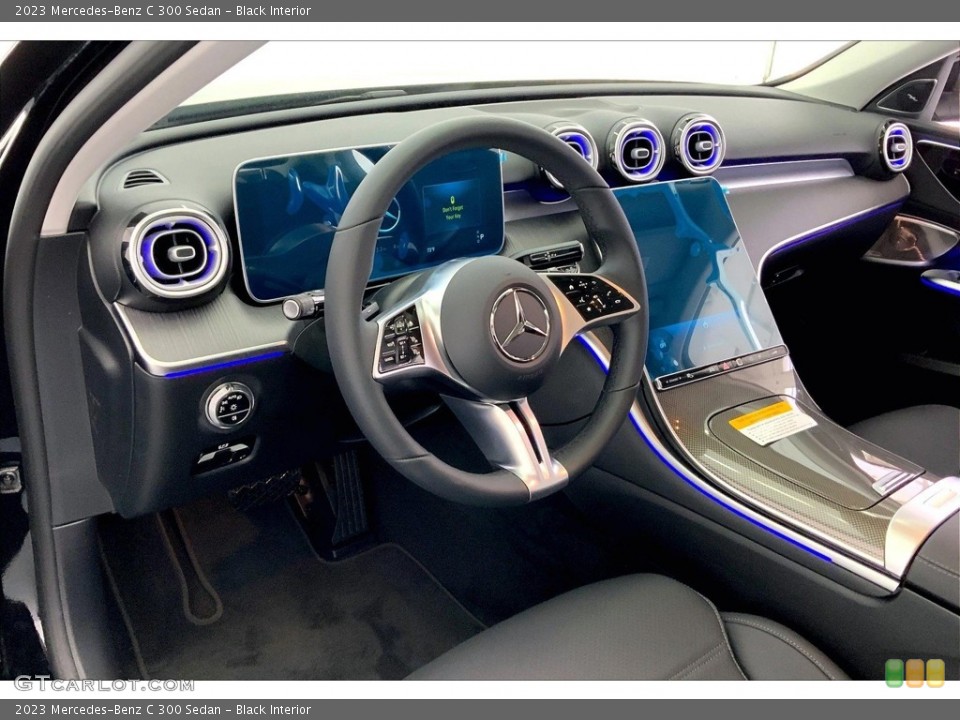 Black Interior Dashboard for the 2023 Mercedes-Benz C 300 Sedan #146459209