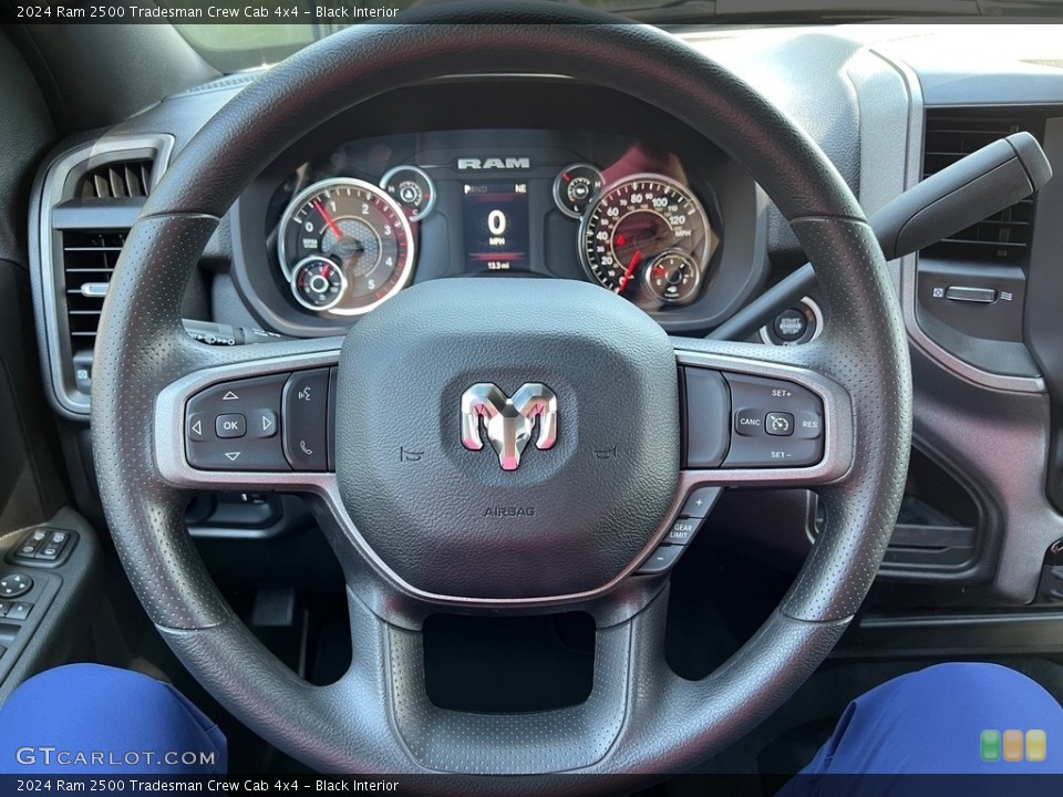 Black Interior Steering Wheel for the 2024 Ram 2500 Tradesman Crew Cab 4x4 #146459282