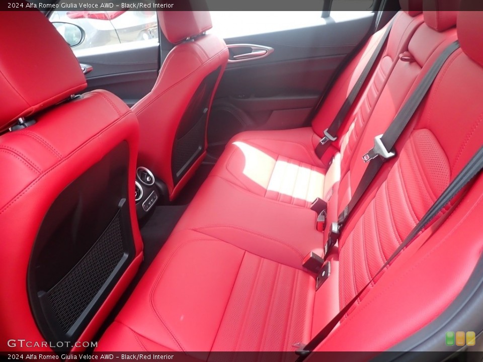 Black/Red Interior Rear Seat for the 2024 Alfa Romeo Giulia Veloce AWD #146460437
