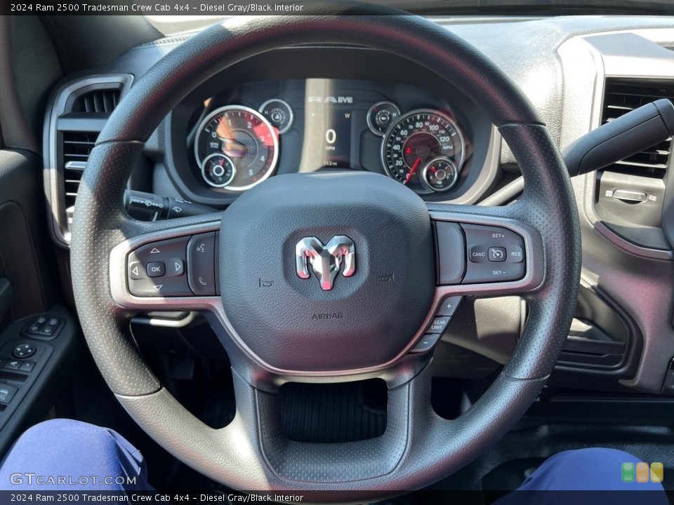 Diesel Gray/Black Interior Steering Wheel for the 2024 Ram 2500 Tradesman Crew Cab 4x4 #146460566