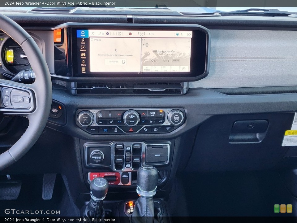 Black Interior Navigation for the 2024 Jeep Wrangler 4-Door Willys 4xe Hybrid #146460692