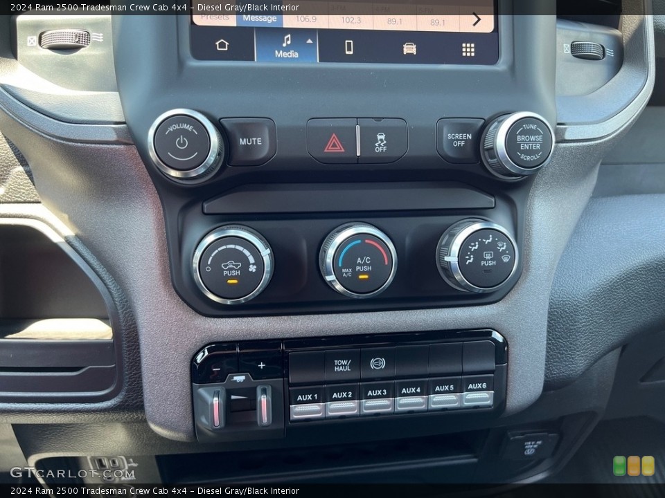 Diesel Gray/Black Interior Controls for the 2024 Ram 2500 Tradesman Crew Cab 4x4 #146460703