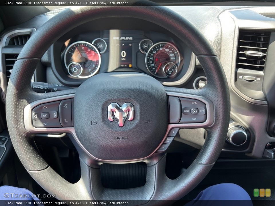 Diesel Gray/Black Interior Steering Wheel for the 2024 Ram 2500 Tradesman Regular Cab 4x4 #146461127