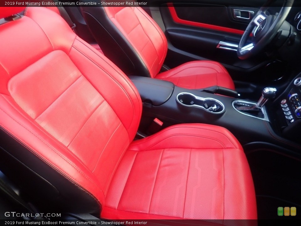 Showstopper Red Interior Front Seat for the 2019 Ford Mustang EcoBoost Premium Convertible #146461868