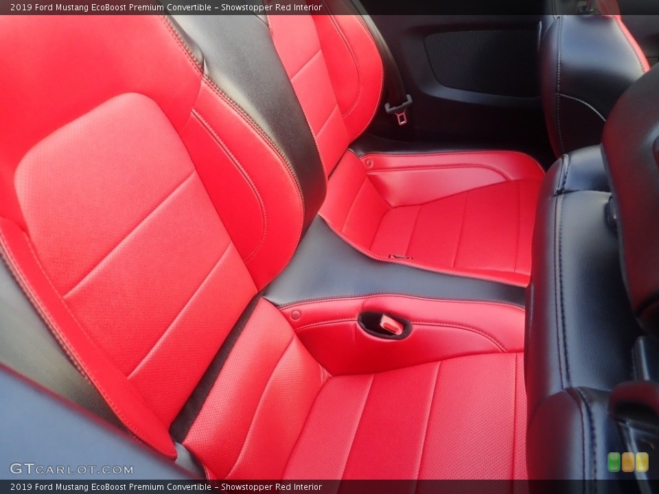 Showstopper Red Interior Rear Seat for the 2019 Ford Mustang EcoBoost Premium Convertible #146461886