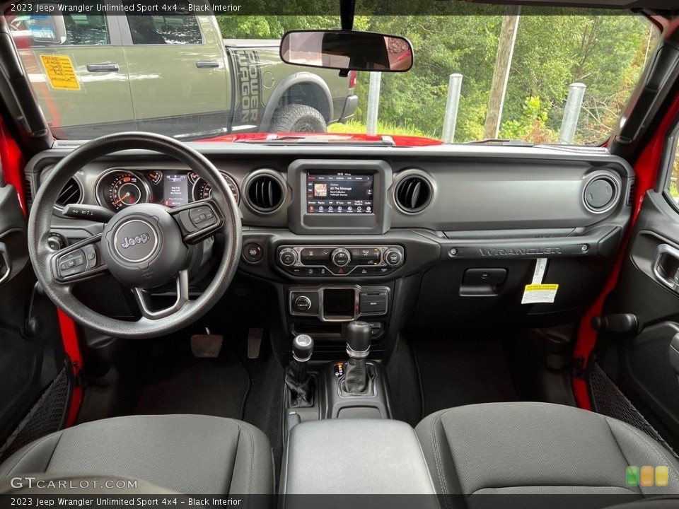 Black Interior Prime Interior for the 2023 Jeep Wrangler Unlimited Sport 4x4 #146462278
