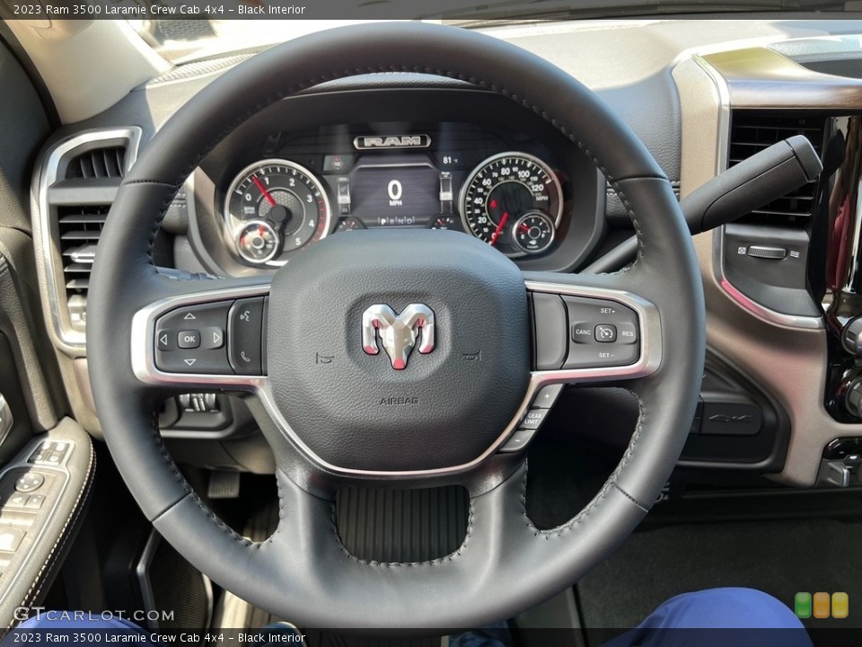 Black Interior Steering Wheel for the 2023 Ram 3500 Laramie Crew Cab 4x4 #146462426
