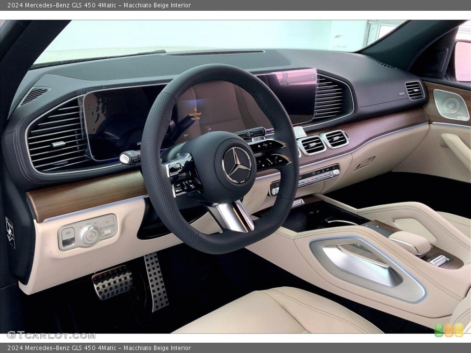 Macchiato Beige Interior Dashboard for the 2024 Mercedes-Benz GLS 450 4Matic #146463391