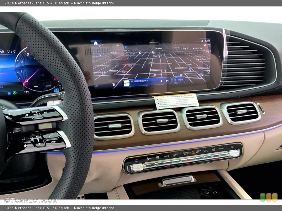 Macchiato Beige Interior Navigation for the 2024 Mercedes-Benz GLS 450 4Matic #146463462