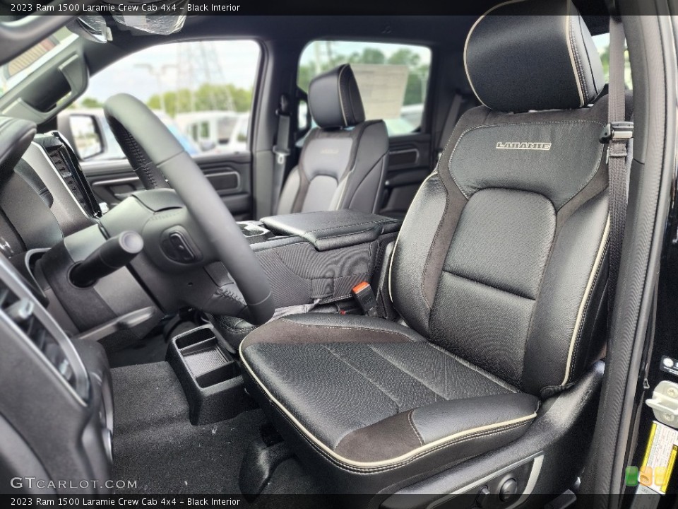 Black Interior Front Seat for the 2023 Ram 1500 Laramie Crew Cab 4x4 #146463587