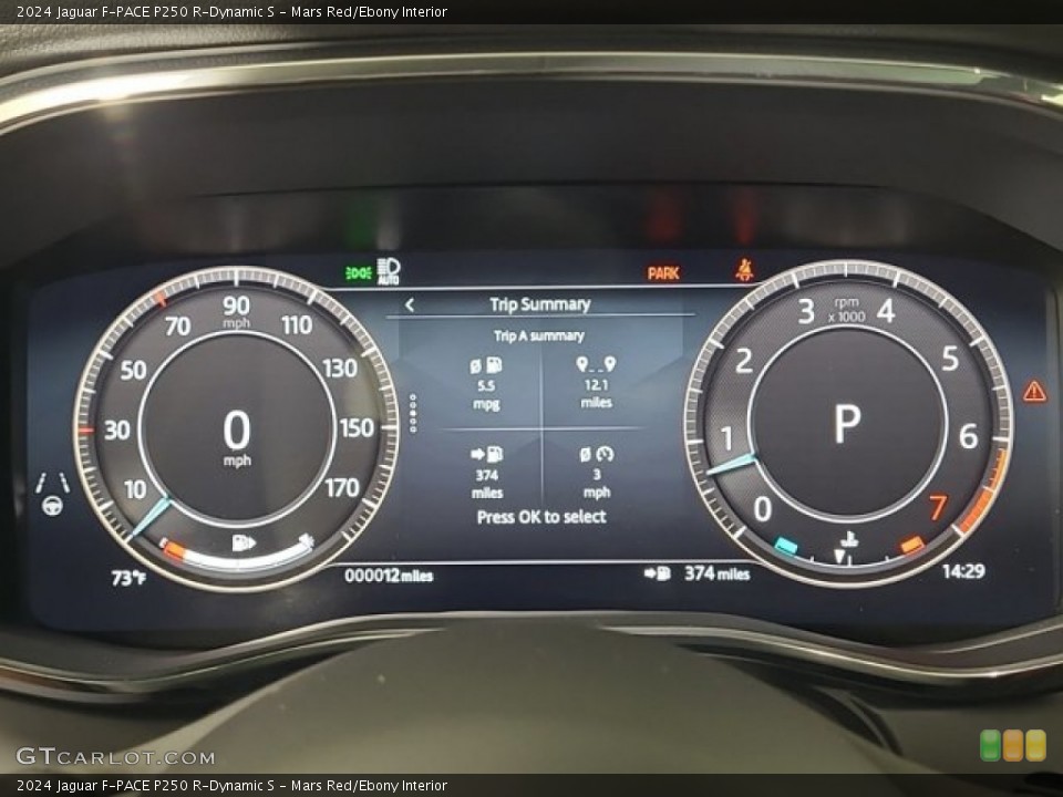 Mars Red/Ebony Interior Gauges for the 2024 Jaguar F-PACE P250 R-Dynamic S #146463625