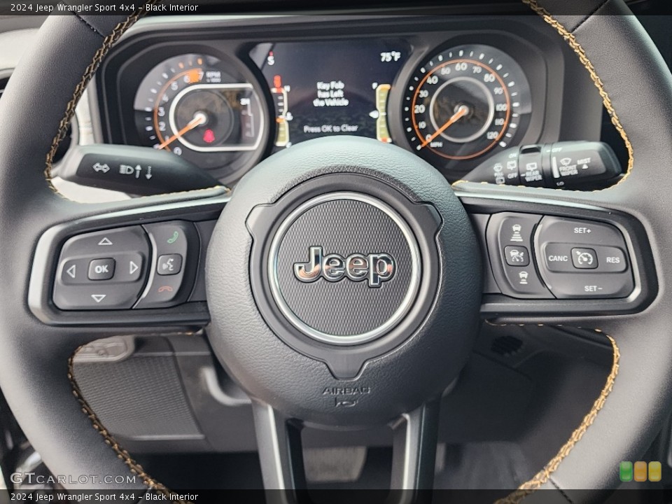 Black Interior Steering Wheel for the 2024 Jeep Wrangler Sport 4x4 #146464178