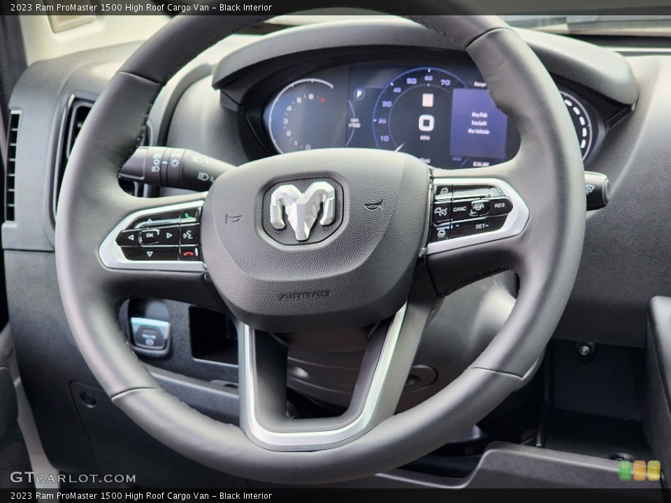 Black Interior Steering Wheel for the 2023 Ram ProMaster 1500 High Roof Cargo Van #146464442