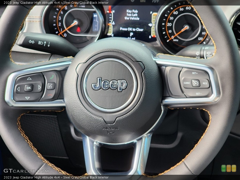 Steel Gray/Global Black Interior Steering Wheel for the 2023 Jeep Gladiator High Altitude 4x4 #146464675