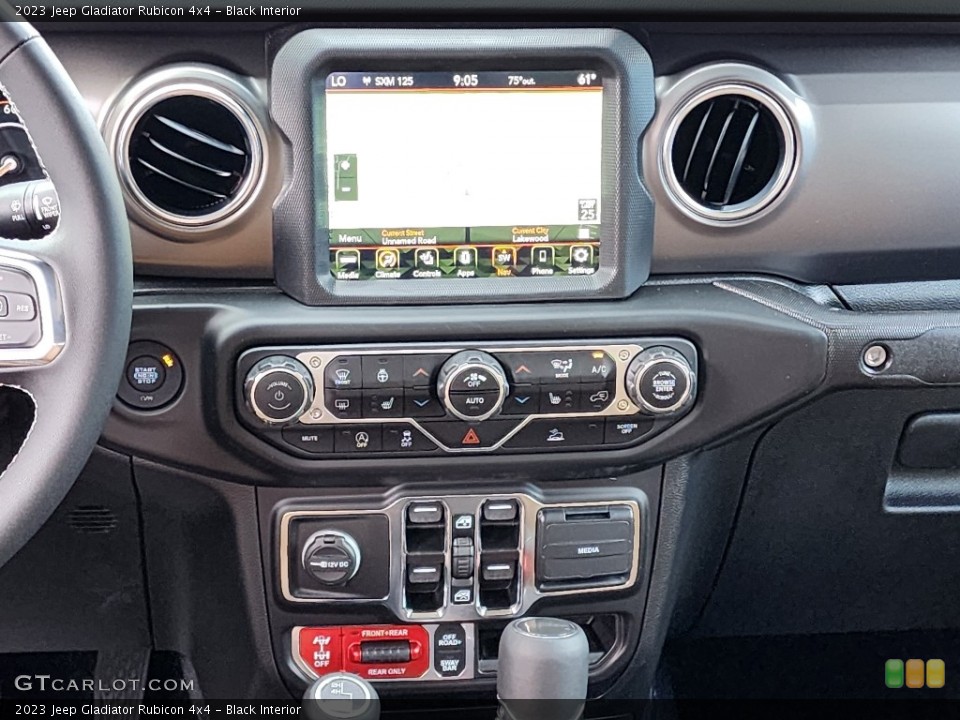 Black Interior Controls for the 2023 Jeep Gladiator Rubicon 4x4 #146464946