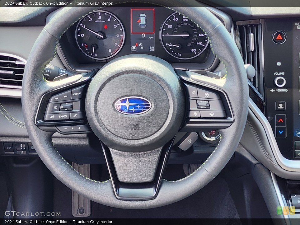 Titanium Gray Interior Steering Wheel for the 2024 Subaru Outback Onyx Edition #146465060