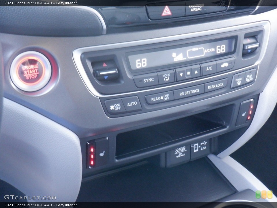 Gray Interior Controls for the 2021 Honda Pilot EX-L AWD #146465610