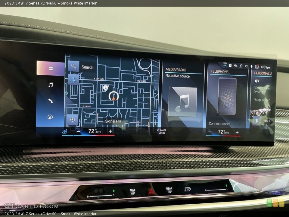 Smoke White Interior Navigation for the 2023 BMW i7 Series xDrive60 #146465619