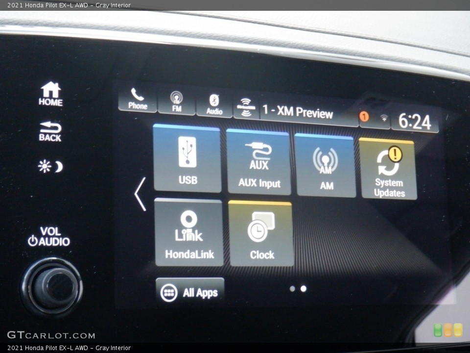 Gray Interior Controls for the 2021 Honda Pilot EX-L AWD #146465646