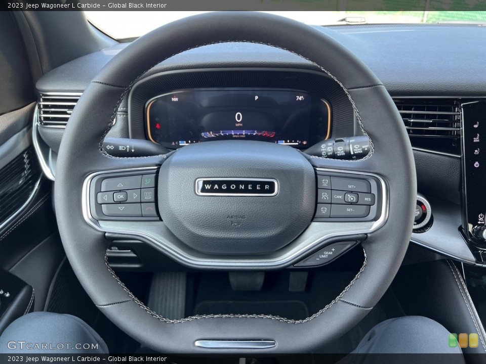 Global Black Interior Steering Wheel for the 2023 Jeep Wagoneer L Carbide #146465711