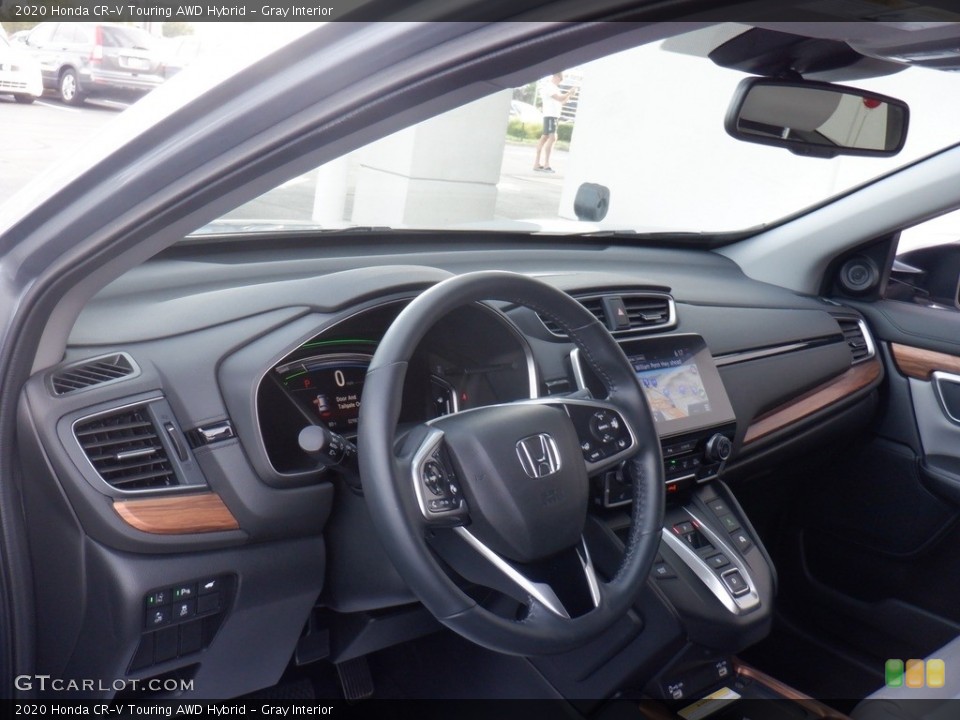 Gray Interior Dashboard for the 2020 Honda CR-V Touring AWD Hybrid #146465988