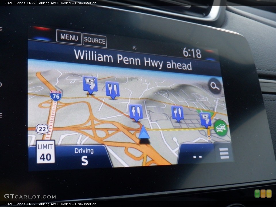 Gray Interior Navigation for the 2020 Honda CR-V Touring AWD Hybrid #146466087