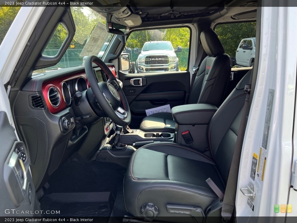 Black Interior Front Seat for the 2023 Jeep Gladiator Rubicon 4x4 #146466744