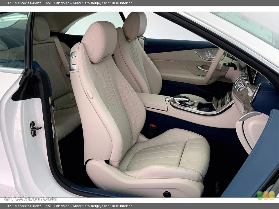 Macchiato Beige/Yacht Blue Interior Front Seat for the 2023 Mercedes-Benz E 450 Cabriolet #146466957