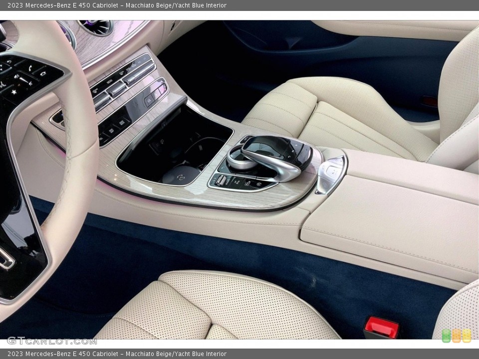 Macchiato Beige/Yacht Blue Interior Transmission for the 2023 Mercedes-Benz E 450 Cabriolet #146467011