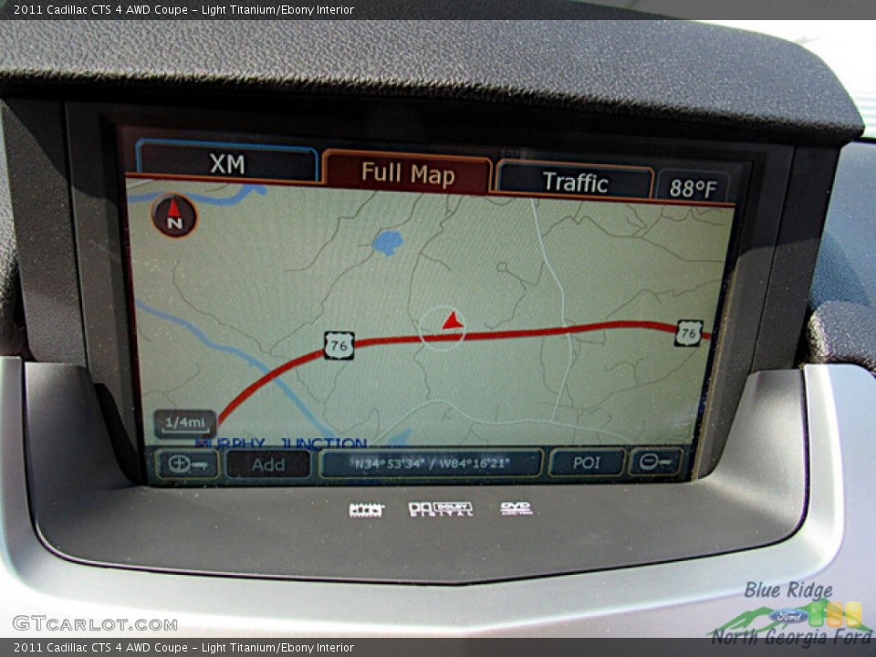 Light Titanium/Ebony Interior Navigation for the 2011 Cadillac CTS 4 AWD Coupe #146467158