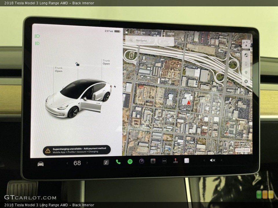 Black Interior Navigation for the 2018 Tesla Model 3 Long Range AWD #146468525