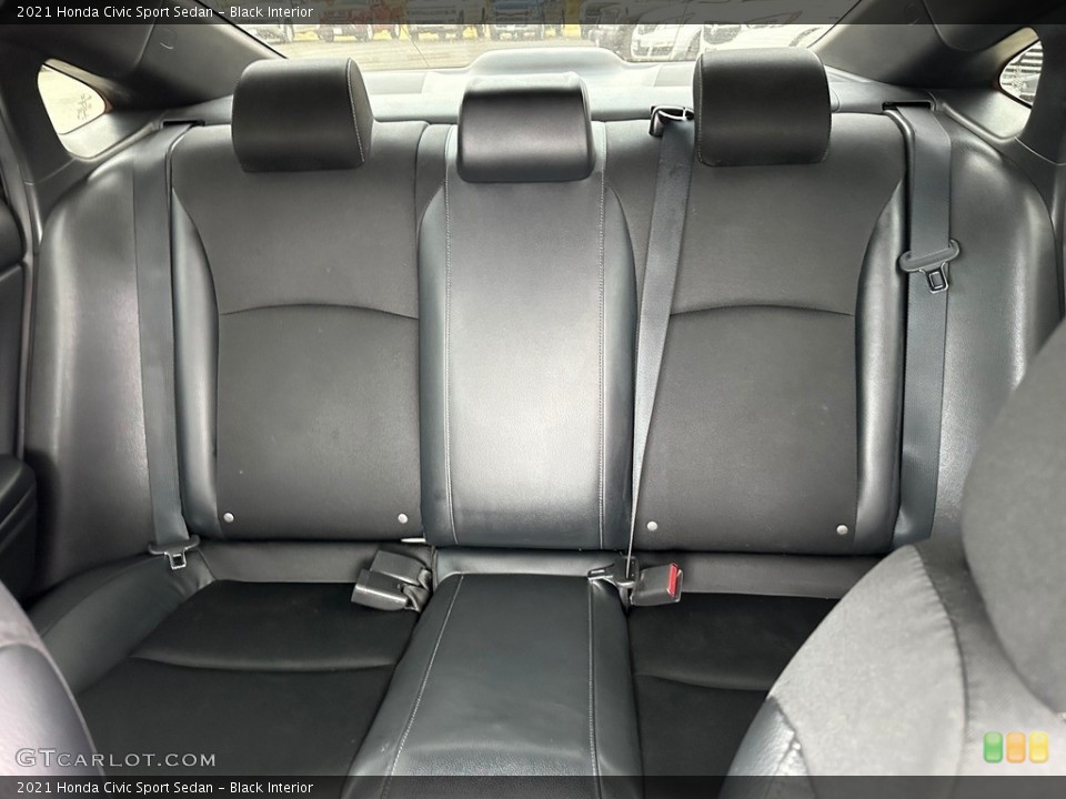 Black Interior Rear Seat for the 2021 Honda Civic Sport Sedan #146469688
