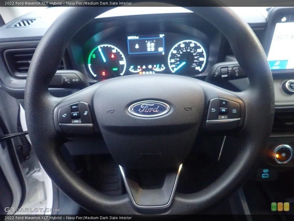 Navy Pier/Medium Dark Slate Interior Steering Wheel for the 2022 Ford Maverick XLT Hybrid #146470537