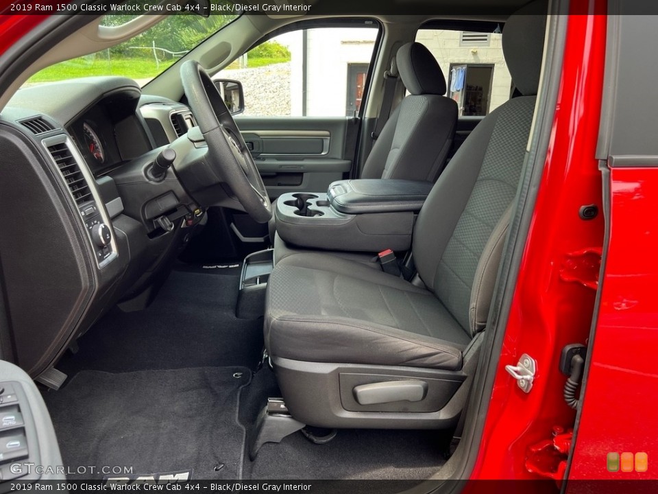 Black/Diesel Gray Interior Front Seat for the 2019 Ram 1500 Classic Warlock Crew Cab 4x4 #146470892