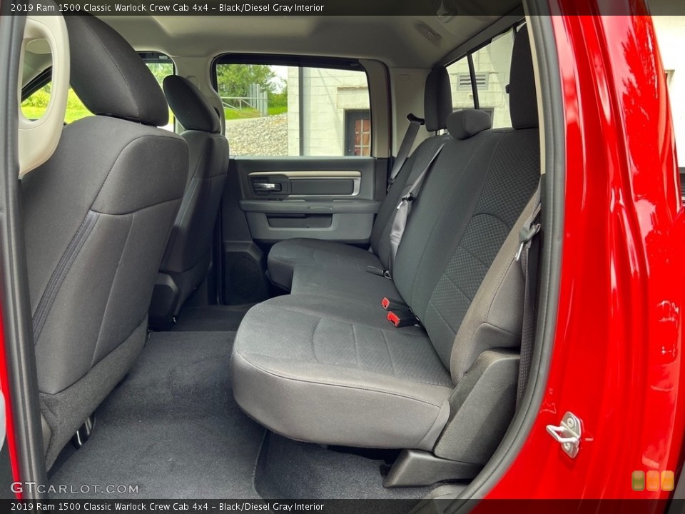 Black/Diesel Gray Interior Rear Seat for the 2019 Ram 1500 Classic Warlock Crew Cab 4x4 #146470914