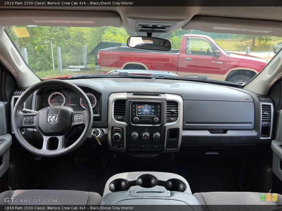 Black/Diesel Gray Interior Dashboard for the 2019 Ram 1500 Classic Warlock Crew Cab 4x4 #146470961