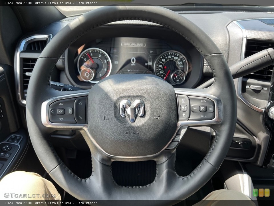 Black Interior Steering Wheel for the 2024 Ram 2500 Laramie Crew Cab 4x4 #146471225