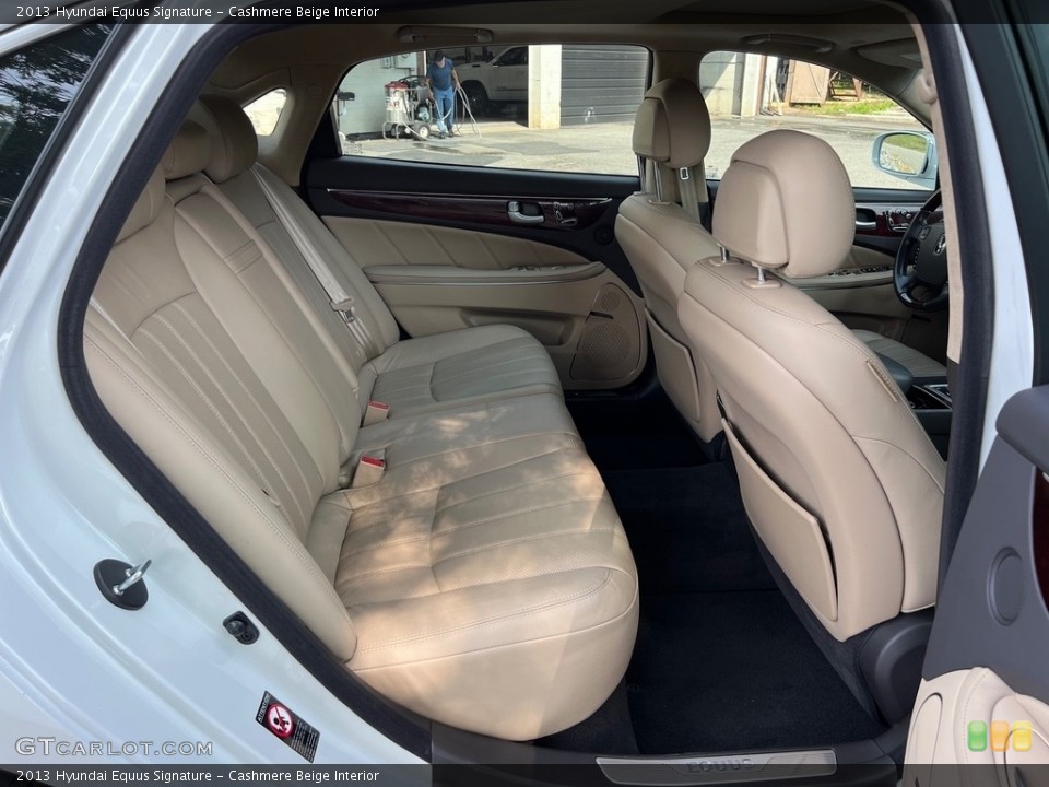 Cashmere Beige Interior Rear Seat for the 2013 Hyundai Equus Signature #146472084